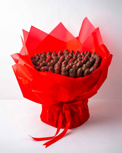 100 MILK CHOCOLATE STRAWBERRY BOUQUET CRAVINGS CAFE