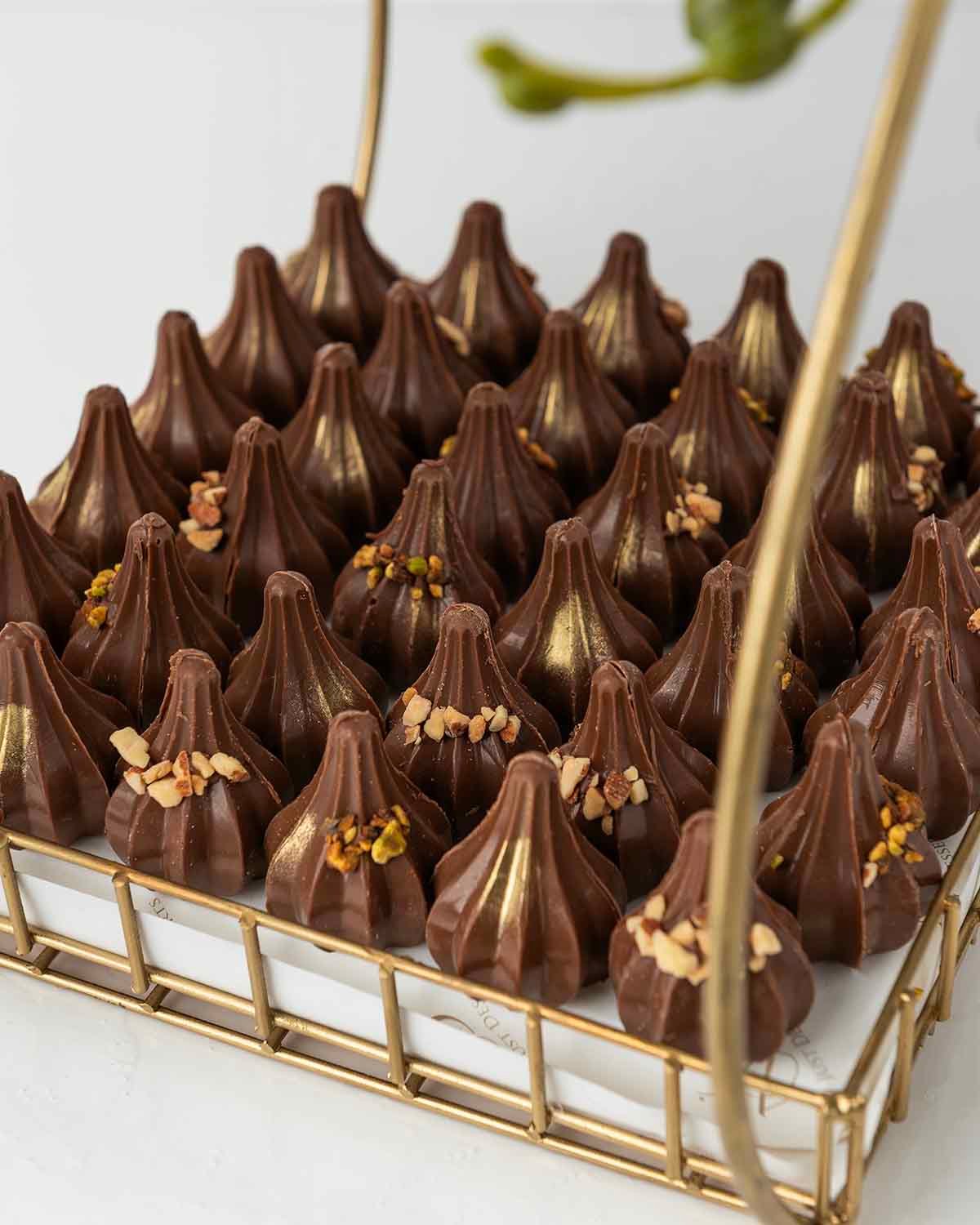 36 MILK CHOCOLATE MODAK TRAY BY NJD