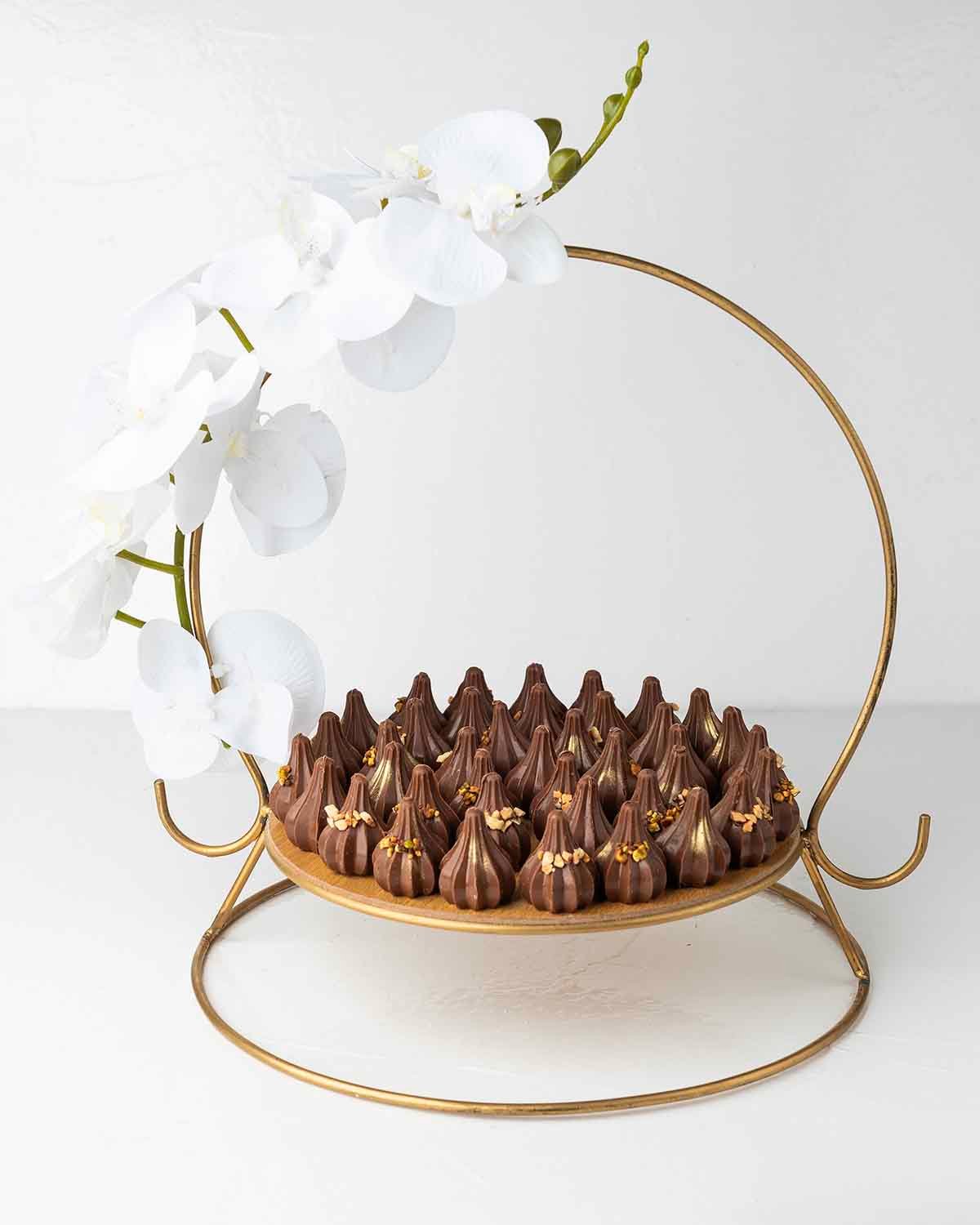 40 MILK CHOCOLATE MODAK TRAY BY NJD