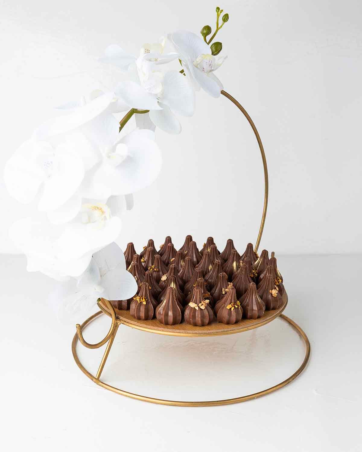 40 MILK CHOCOLATE MODAK TRAY BY NJD